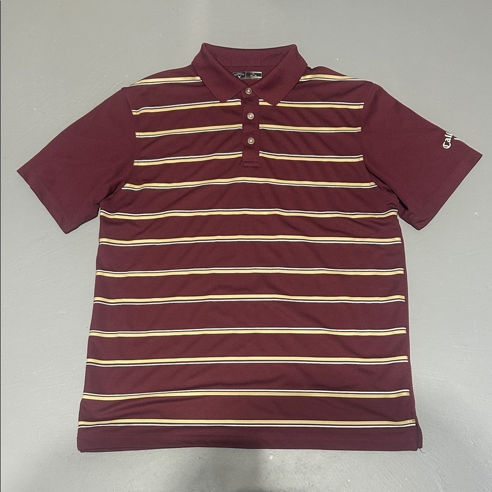 Callaway Performance Striped Golf Polo Shirt (Men XL) - Picture 1 of 10